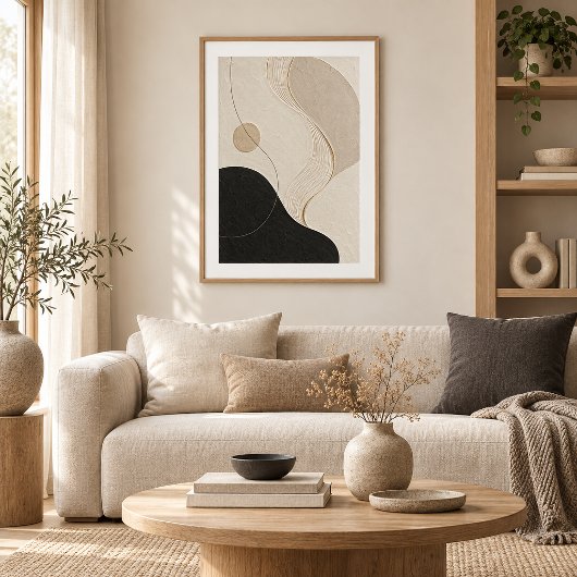 Calm Orbit | Minimal Abstract Plaster Art Print ポスター