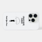 Calm Over Chaos – Editable Quote Cat iPhone Case iPhoneケース (裏面横)