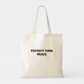 Calm Over Chaos – Editable Quote Cat Tote Bag トートバッグ (裏面)