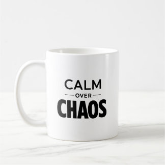 Calm Over Chaos Minimalist Quote Mug コーヒーマグカップ