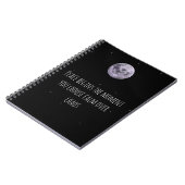Calm Over Chaos Moon Notebook– Peace Quote Journal ノートブック (左側)