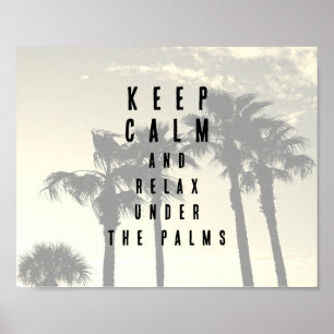 Calm Palm 保 Trees Tropical引用文ポスター ポスター