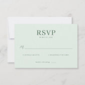 Calm Pastel Green RSVP Card (正面)