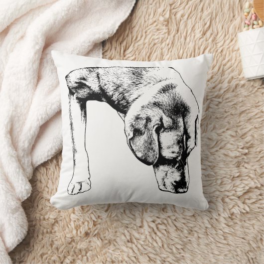 Calm Pillow, Curious Pup クッション (ブランケット)