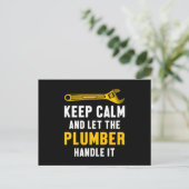 Calm Plumber保 Handle It Plumbing Job Tool Gift ポストカード (スタンド正面)