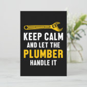 Calm Plumber保 Handle It Plumbing Job Tool Gift 招待状 (スタンド正面)