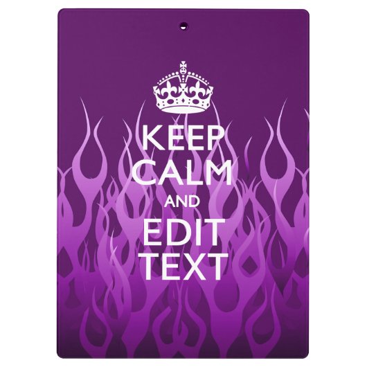 Calm Purple 保 Racing Flames Decorのテキスト クリップボード (裏面)