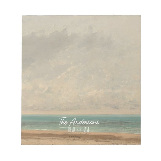 Calm Sea 1866グスタヴコートベットナショナルギャラリー ノートパッド (正面)