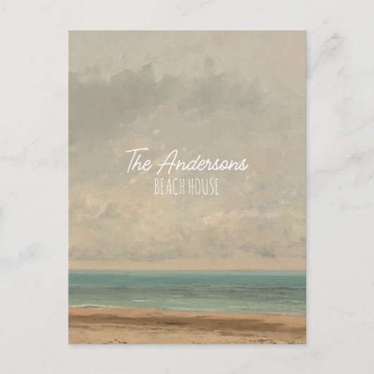 Calm Sea 1866グスタヴコートベットナショナルギャラリー ポストカード (正面)