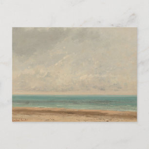 Calm Sea 1866グスタヴコートベットナショナルギャラリー ポストカード