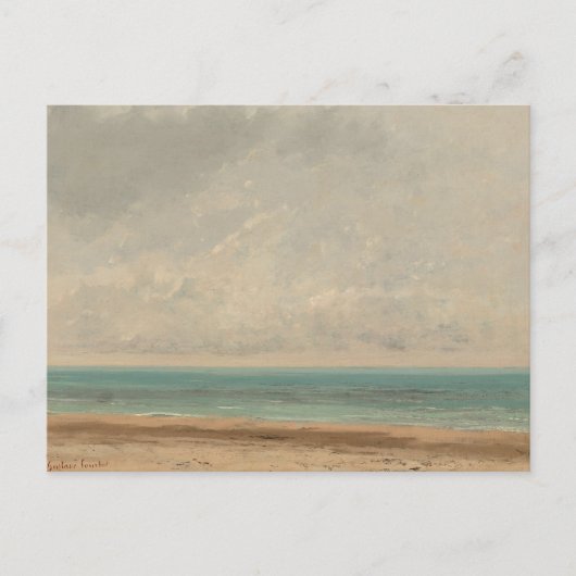 Calm Sea 1866グスタヴコートベットナショナルギャラリー ポストカード (正面)