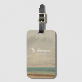 Calm Sea 1866グスタヴコートベットナショナルギャラリー ラゲッジタグ