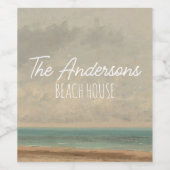 Calm Sea 1866グスタヴコートベットナショナルギャラリー ワインラベル (シングルラベル)