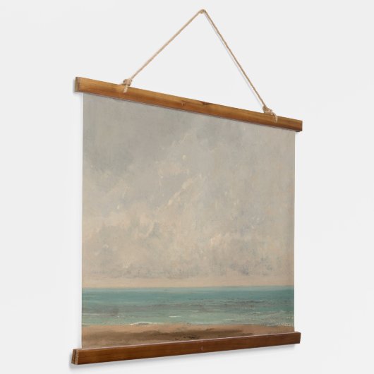 Calm Sea 1866グスタヴコートベットナショナルギャラリー 吊り下げ型タペストリー (傾斜あり)