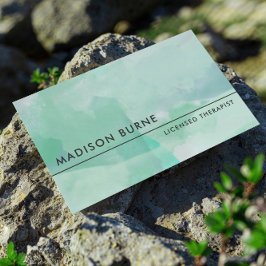 Calm Seaooam水彩画 名刺