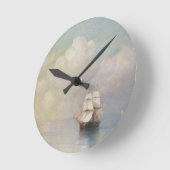Calm Seas Ivan Aivazovsky海の風景 ラウンド壁時計 (傾斜)