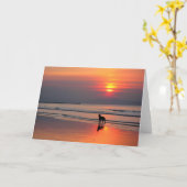 Calm Seas & Sunset -聖なる書物、 経典グリーティングカード カード (黄色い花)