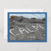 Calm - Seashell Word Art ポストカード (正面/裏面)