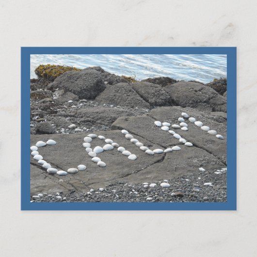 Calm - Seashell Word Art ポストカード (正面)