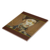 Calm serious gaze Ceramic Tile タイル (側面)