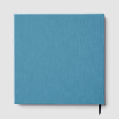 Calm & simple Blue linen textured background  ゲストブック (裏面)