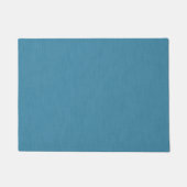 Calm & simple Blue linen textured background  ドアマット (正面)
