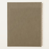 Calm & simple brown textured background  プランナー手帳 (裏面)