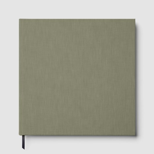 Calm & simple olive green textured background  ゲストブック (正面)