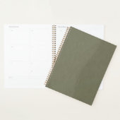 Calm & simple olive green textured background  プランナー手帳 (ディスプレー)