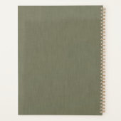 Calm & simple olive green textured background  プランナー手帳 (裏面)