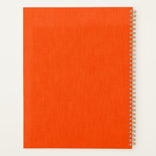 Calm & simple orange textured background  プランナー手帳 (裏面)