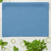 Calm & simple plain blue textured background キッチンタオル (折り畳み)