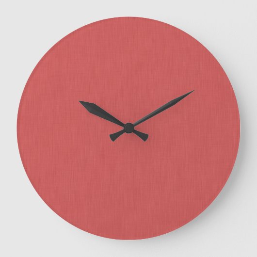 Calm & simple visual red textured background  ラージ壁時計 (正面)