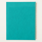 Calm & simple visual teal textured background  プランナー手帳 (裏面)