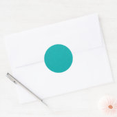 Calm & simple visual teal textured background  ラウンドシール (封筒)