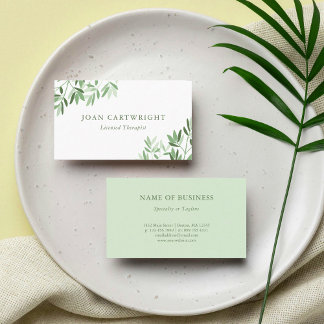 Calm Soft Greeneryの葉セラピスト 名刺