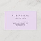 Calm Soft Purple Greenery葉 - セラピスト 名刺 (裏面)