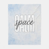 Calm Space Pastel Blue Cozy フリースブランケット (正面)