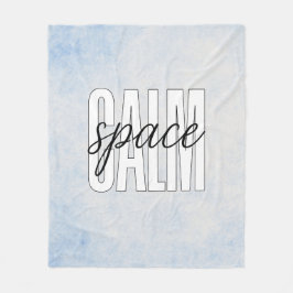 Calm Space Pastel Blue Cozy フリースブランケット