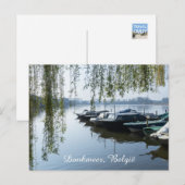 Calm Spring Morning, Donk Lake Belgium  シーズンポストカード (正面/裏面)