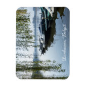 Calm Spring Morning, Donk Lake Belgium  マグネット (縦)