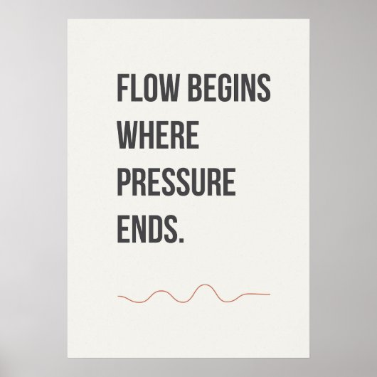 Calm Studio Decor. Minimal Creative Quote ポスター (正面)