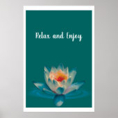 Calm Teal Spa Room Poster ポスター (正面)
