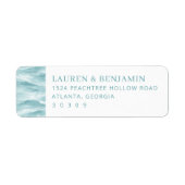 Calm Teal Water Waves ラベル (正面)