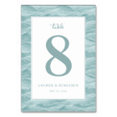 Calm Teal Wave Number 8 テーブルナンバー (裏面)