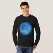 Calm Tide Fluid Art Long Sleeve T-Shirt Tシャツ (正面フル)