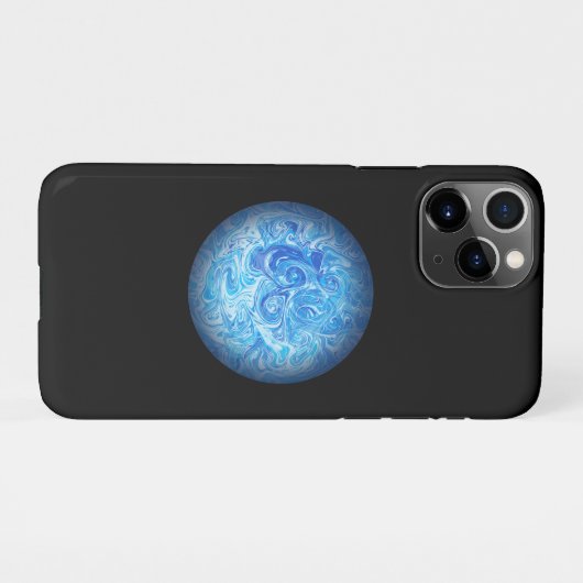 Calm Tide Fluid Art Phone Case iPhone 11 Pro iPhoneケース (裏面横)