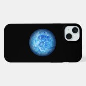 Calm Tide Fluid Art Phone Case iPhone 15 Plus iPhoneケース (裏面横)