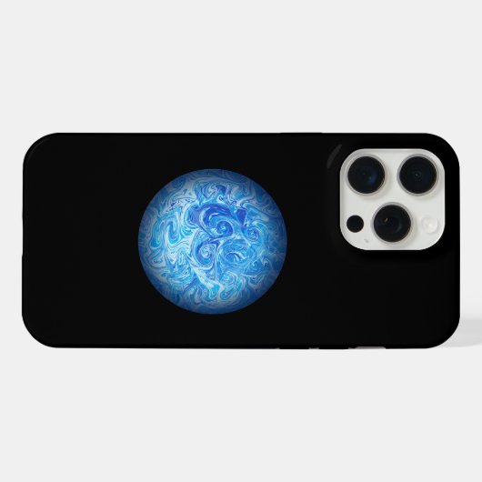 Calm Tide Fluid Art Phone Case iPhone 15 Pro Max iPhoneケース (裏面横)