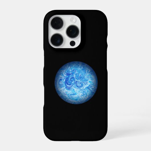 Calm Tide Fluid Art Phone Case iPhone 16 Pro iPhoneケース (裏面)